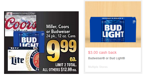 Jewel Osco Budweiser Or Bud Light 24 Pack 12 Oz Cans Only 6 99 After 