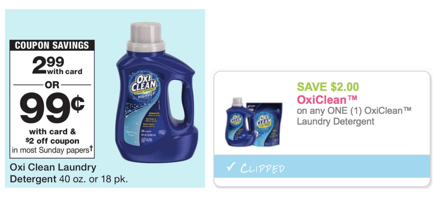Image result for $2/1 Oxiclean Walgreens Coupon