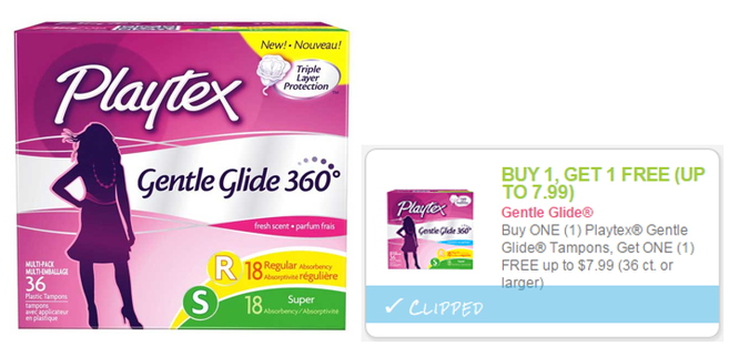 New BOGO Playtex Gentle Glide Tampons Printable Coupon Dapper Deals
