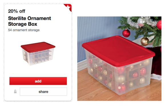 Target: Sterilite Holiday Ornament Storage Box only $6.79 (Reg