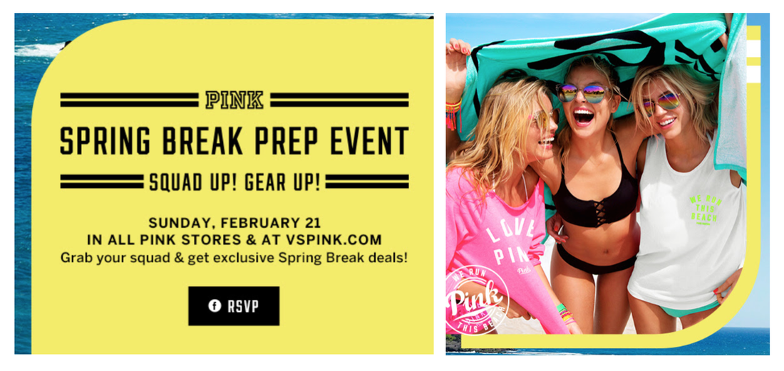 Victoria's Secret PINK Spring Break Prep Event on Sunday, February