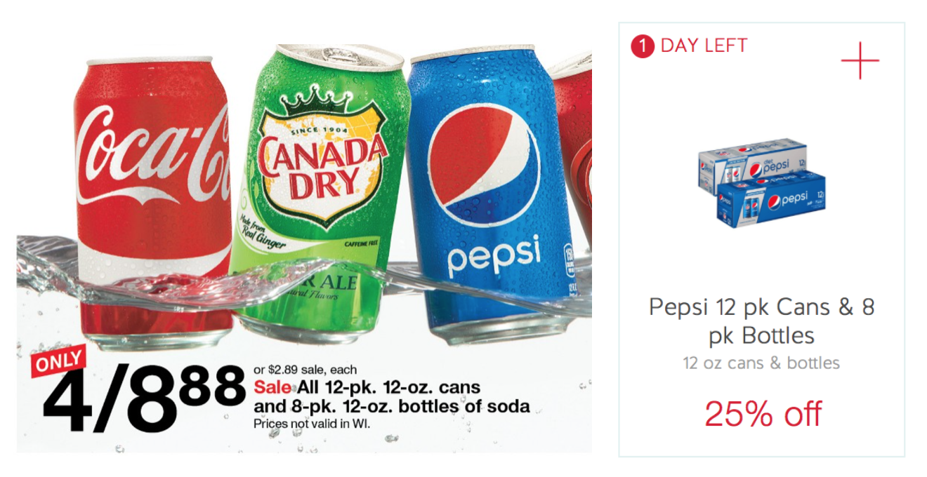 Target Shoppers Pepsi 12 Pack Sodas Only 1 67 Each Through Tomorrow Only No Coupons Needed Dapper Deals