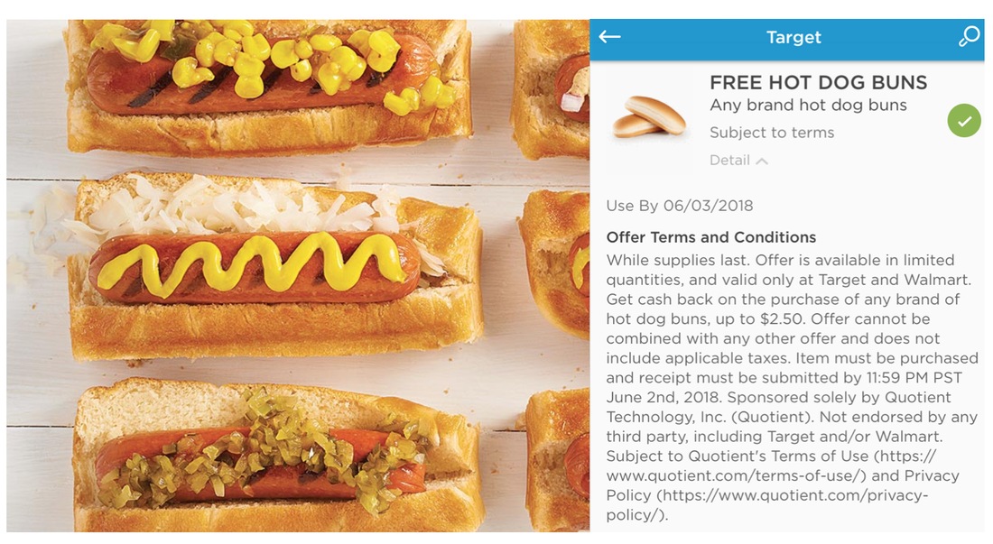 Hot Target Walmart Free Hot Dog Buns After Coupons Com Cash Back Offer Up To 2 50 Value Dapper Deals